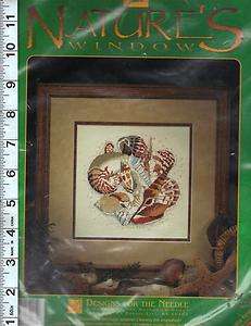 Natures Window Cross Stitch Kit ~ Shells 12 x 12  