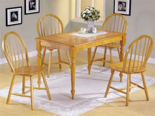 Oak/Terra Cotta 5 pc Dining Set  