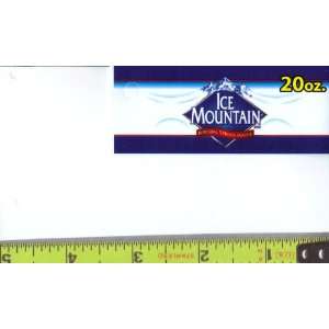  Magnum, Small Rectangle Size Ice Mountain 20oz Logo Soda 