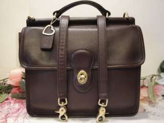 COACH* 9927 MAHOGANY BROWN LEATHER CLASSIC WILLIS BRIEFCASE 