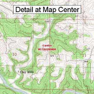 USGS Topographic Quadrangle Map   Canton, Iowa (Folded 