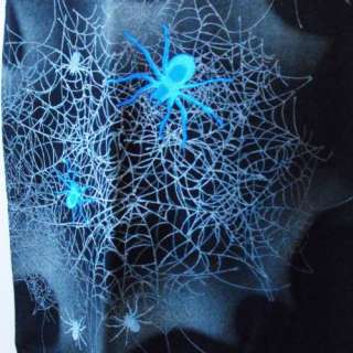 BoyL 10 12 Black T Shirt Embossed Spiders Webs New WOT  