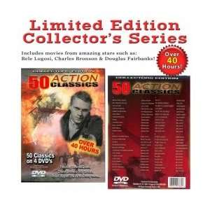  50 ACTION CLASSICS MOVIES   4 DVD Collection Car 