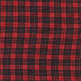 Auction includes 1 Woven Hunter Red Black Cotton Flannel Fat Quarter
