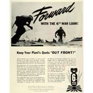  1944 Ad Treasury Department & War Advertising Council 6th War Loan 