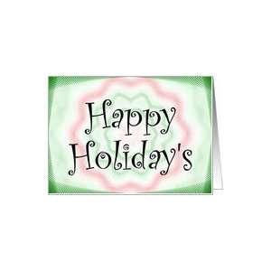 Happy Holidays Retro Card Card