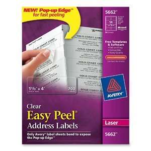  Avery Easy Peel Address Label   1.33 Width x 4.12 Length 