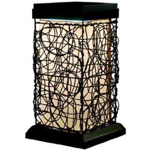   Steel Faux Wicker 17 High Solar LED Table Lamp: Home Improvement