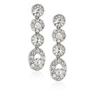  Adia by Adia Kibur Oval Drop Crystal Earrings: Jewelry