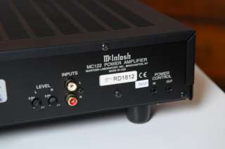 McIntosh MC122 2 Channel Amplifier w Manual   Exc Cond   Low Hours 