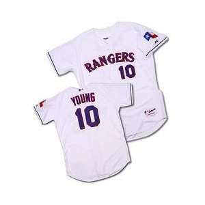   Authentic Michael Young Home Jersey   White 40: Sports & Outdoors
