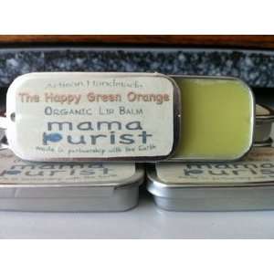    The Happy Green Orange Organic Lip Balm: Health & Personal Care