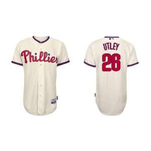 Wholesale Philadelphia Phillies #26 Chase Utley Cream Baseball Jerseys 