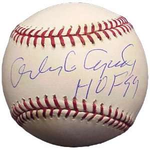  Orlando Cepeda Autographed Baseball with HOF 99 