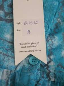 BNWT SOMETHING ELSE BLUE/GREY PRINT DRESS 8 10 $150  