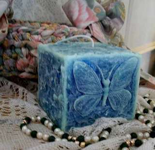 Silicone Butterfly Square Pillar Candle Mold  