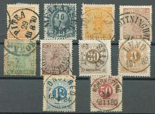 THE BEST SWEDEN 10 CLASSIC STAMPS LOT VF  