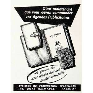 1957 Ad Agenda Advertising 140 Quai Jemmapes Paris Business Marketing 