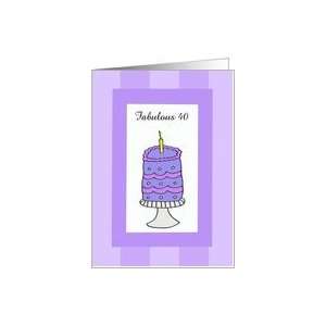    40th Birthday Card    Fabulous 40 in Purple Card Toys & Games