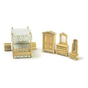   Scale 7 Pc. Oak Canopy Bedroom Set sold at Miniatures Toys & Games