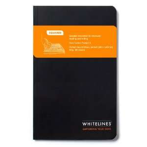  Whitelines Perfect Bound Pocket Notebook, Squared, Black 
