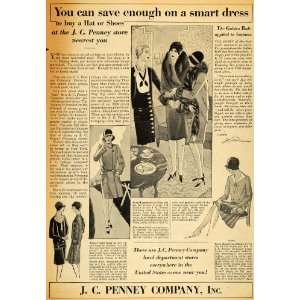 1928 Ad J. C. Penny Department Store Winter Clothing Coats 