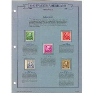  USA Commemorative Stamps Famous American Educators Issued 