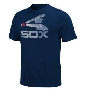 Chicago White Sox Navy Silver Era Retro Logo T Shirt:  