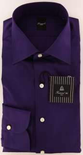 New $425 Finamore Napoli Purple Shirt L  