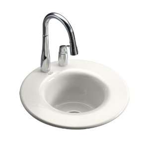   Cast Iron Entertainment Sink with Three Faucet Hole Drillings, White