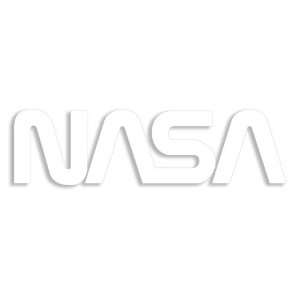  White Lettering NASA Bumper Sticker (no background   letters 