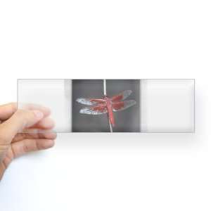  Bumper Sticker Clear Red Flame Dragonfly: Everything Else