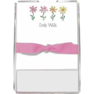  personalized memo sets   row of daisies