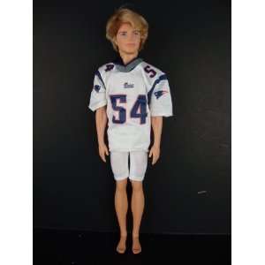 Doll Football Jersey Set New England Patriots No. 54 Tedy Bruschi Made 
