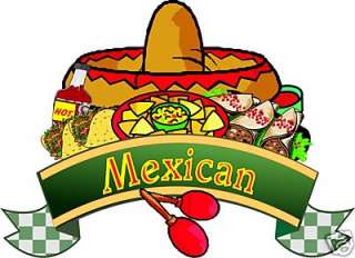 Mexican Catering Restaurant Concession Food Decal 24 bevidon