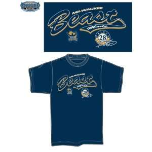  Milwaukee Beast Mode Navy T Shirt Case Pack 24: Sports 