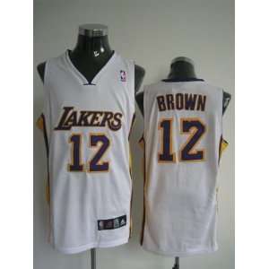 Authentic Shannon Brown White Lakers Jersey   Mens X large  