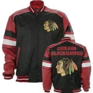  Chicago Blackhawks 2009 Pig Napa Leather Varsity Jacket 