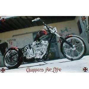  West Coast Choppers (Fire Motorcycle) Poster Print   24 X 