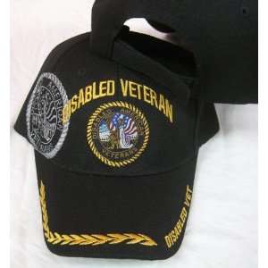  Disabled American Veteran Black Embroidered Adjustable Hat 
