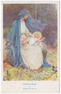 Tarrant Art Postcard Windflowers Madonna and Child in Forest  