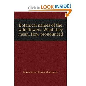  Botanical names of the wild flowers. What they mean. How 