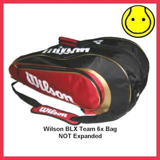 New Wilson BLX Team II 6 Racquet EXPANDABLE Tennis Racket Bag  