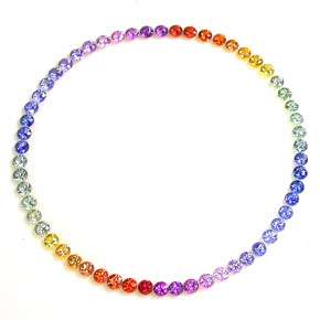 50ct Boutique Collection Diamond Cut Rainbow Sapphire  