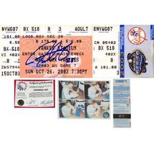   Autographed 2003 World Series Game 7 Unused Ticket