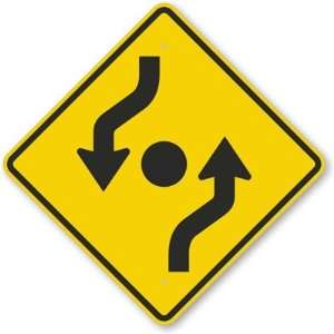 Roundabout Symbol Engineer Grade Sign, 24 x 24 Office 