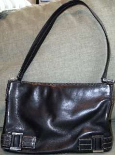 CITY DKNY Gorgeous Black Leather HANDBAG Shoulder Bag Purse  
