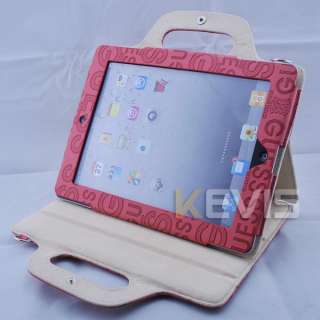 Hand Shoulder Carry Bag Leather Cover Case For Ipad 2 Red  