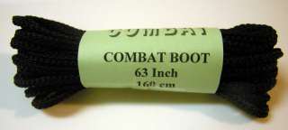 Pr 63 inch Black Nylon Combat Boot laces Shoelaces  