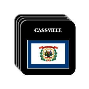 US State Flag   CASSVILLE, West Virginia (WV) Set of 4 Mini Mousepad 